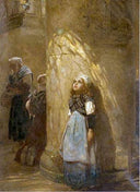 The Golden Rays by Herbert James Draper — children oil painting wall art, Academicism