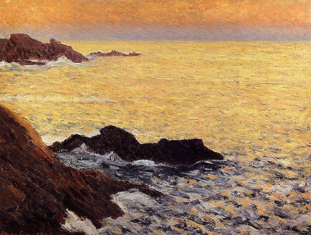 The Golden Sea - Quiberon by Maxime Maufra — hand-painted landscape oil painting reproduction on canvas