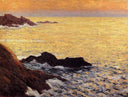 The Golden Sea - Quiberon by Maxime Maufra — seascapes oil painting wall art, Post Impressionism