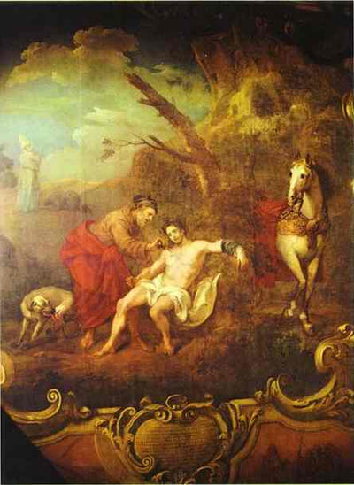The Good Samaritan in hallway