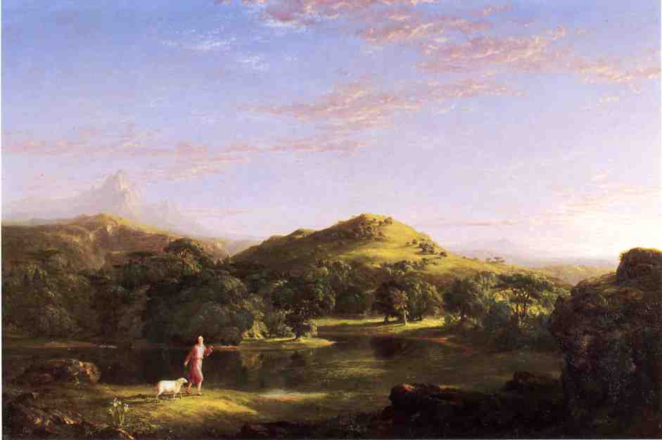 The Good Shepherd by Thomas Cole — hand-painted botanical oil painting reproduction on canvas
