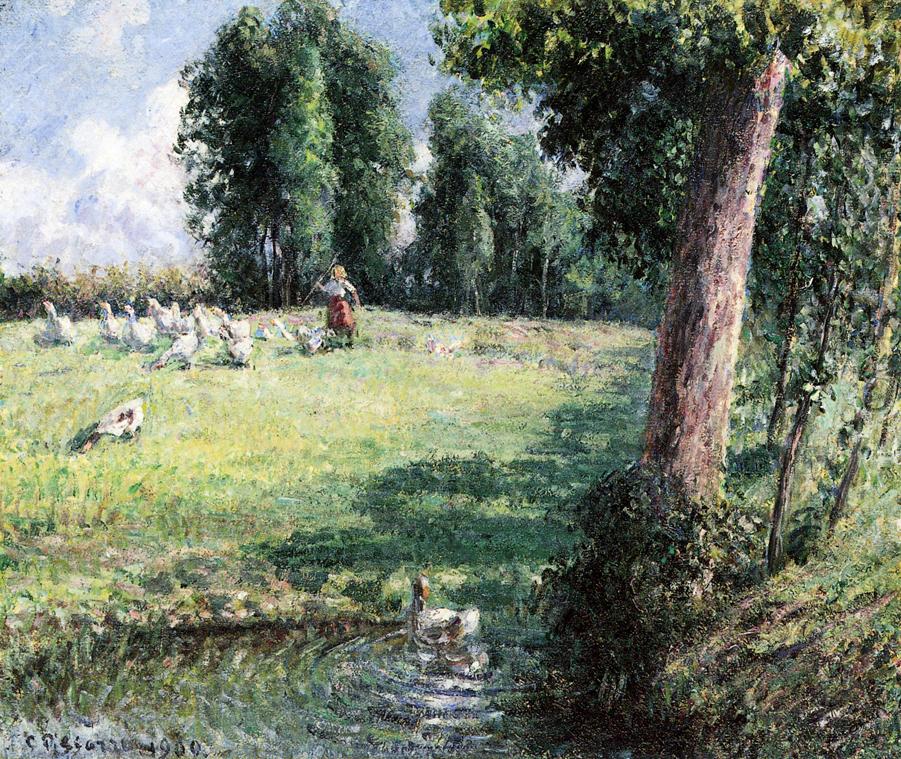 The Goose Girl - Camille Pissarro