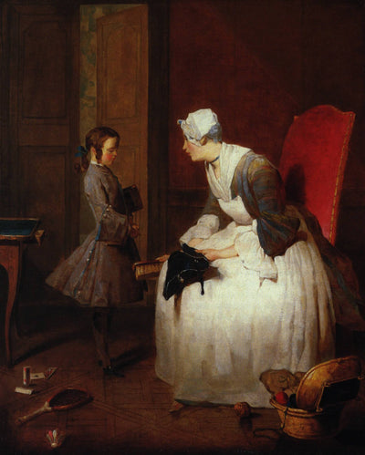 The Governess by Jean-Baptiste-Simeon Chardin — oil painting reproduction