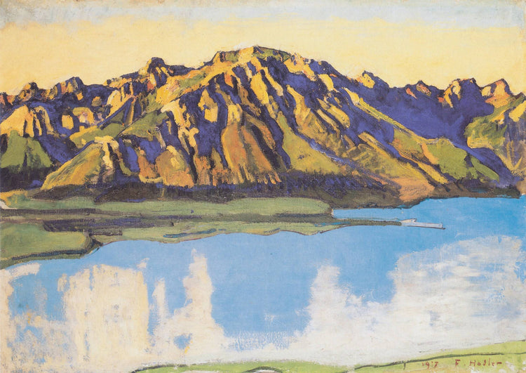 The Grammont in the morning sun - Ferdinand Hodler