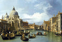 The Grand Canal and the Church of the Salute by Canaletto — hand-painted architectural oil painting reproduction on canvas