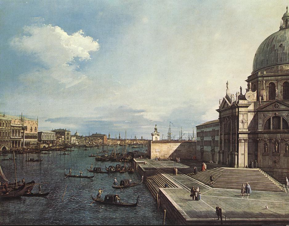 The Grand Canal at the Salute Church - Canaletto