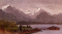 The Grand Tetons, Wyoming by Albert Bierstadt — hand-painted botanical oil painting reproduction on canvas