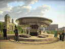 The Granite Basin in the Berlin Lustgarten by Johann Erdmann Hummel — hand-painted architectural oil painting reproduction on canvas