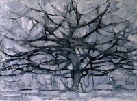 The Gray Tree by Piet Mondrian — hand-painted abstract oil painting reproduction on canvas