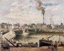 The Great Bridge, Rouen by Camille Pissarro — seascapes oil painting wall art, Impressionism