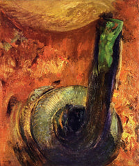 The Green Death by Odilon Redon — hand-painted abstract oil painting reproduction on canvas