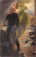 The green muse by Albert Maignan — male oil painting wall art, Art Nouveau Modern