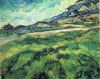 The Green Wheatfield behind the Asylum by Vincent van Gogh — hand-painted eco oil painting reproduction on canvas