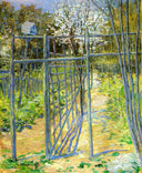 The Grey Trellis by Julian Alden Weir — hand-painted botanical oil painting reproduction on canvas