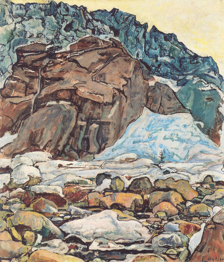 The Grindelwald glacier by Ferdinand Hodler — hand-painted landscape oil painting reproduction on canvas