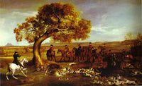 The Grosvenor Hunt by George Stubbs — hand-painted animal oil painting reproduction on canvas
