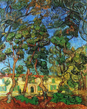 The Grounds of the Asylum by Vincent van Gogh — hand-painted botanical oil painting reproduction on canvas