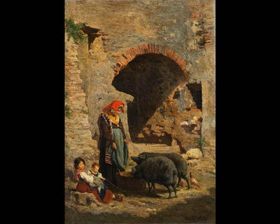 The guardian by Aurelio Tiratelli — oil painting reproduction