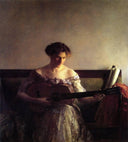 The Guitar Player by Joseph DeCamp — hand-painted portrait oil painting reproduction on canvas