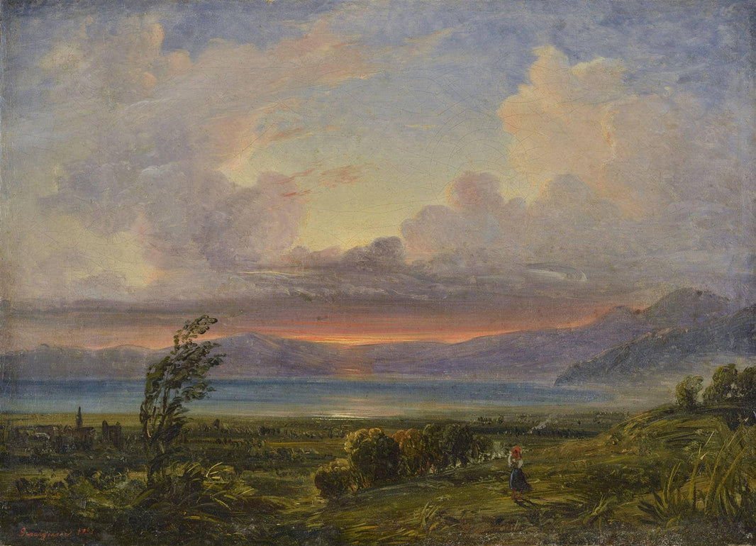 The gulf of Gaeta by Gabriele Smargiassi — hand-painted landscape oil painting reproduction on canvas