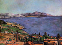 The Gulf of Marseille Seen from L'Estaque by Paul Cezanne — hand-painted landscape oil painting reproduction on canvas