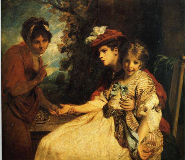 The Gypsy Fortune Teller by Joshua Reynolds, hand-painted portrait oil painting reproduction on canvas