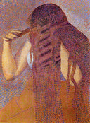The Hair by Henri-Edmond Cross — male oil painting wall art, Pointillism