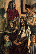 The Hairdresser by Jose Gutierrez Solana — group oil painting wall art, Expressionism