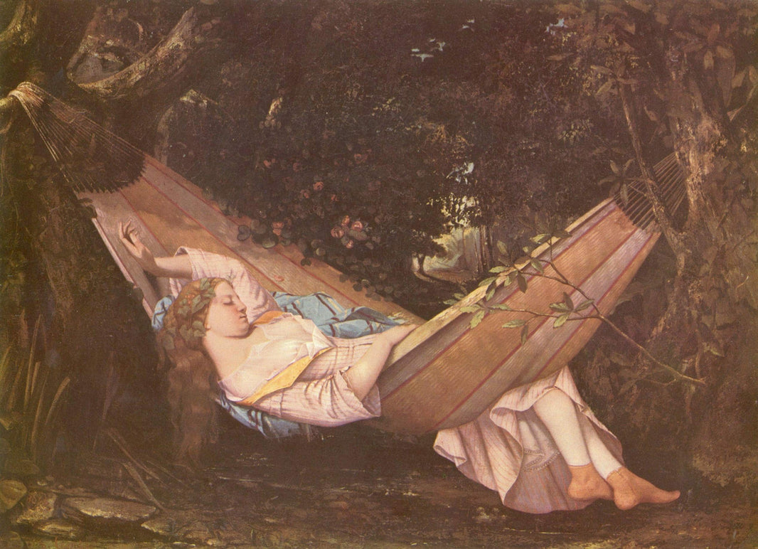 The Hammock by Gustave Courbet — hand-painted abstract oil painting reproduction on canvas