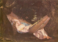 The Hammock by Gustave Courbet — hand-painted abstract oil painting reproduction on canvas