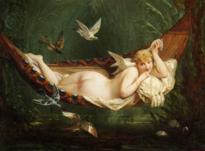 The Hammock by Henri-Pierre Picou — hand-painted fantasy oil painting reproduction on canvas