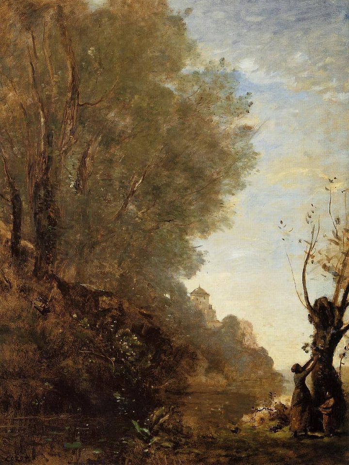 The Happy Isle by Camille Corot — hand-painted botanical oil painting reproduction on canvas