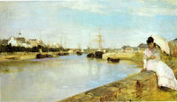 The Harbor at Lorient by Berthe Morisot — hand-painted landscape oil painting reproduction on canvas