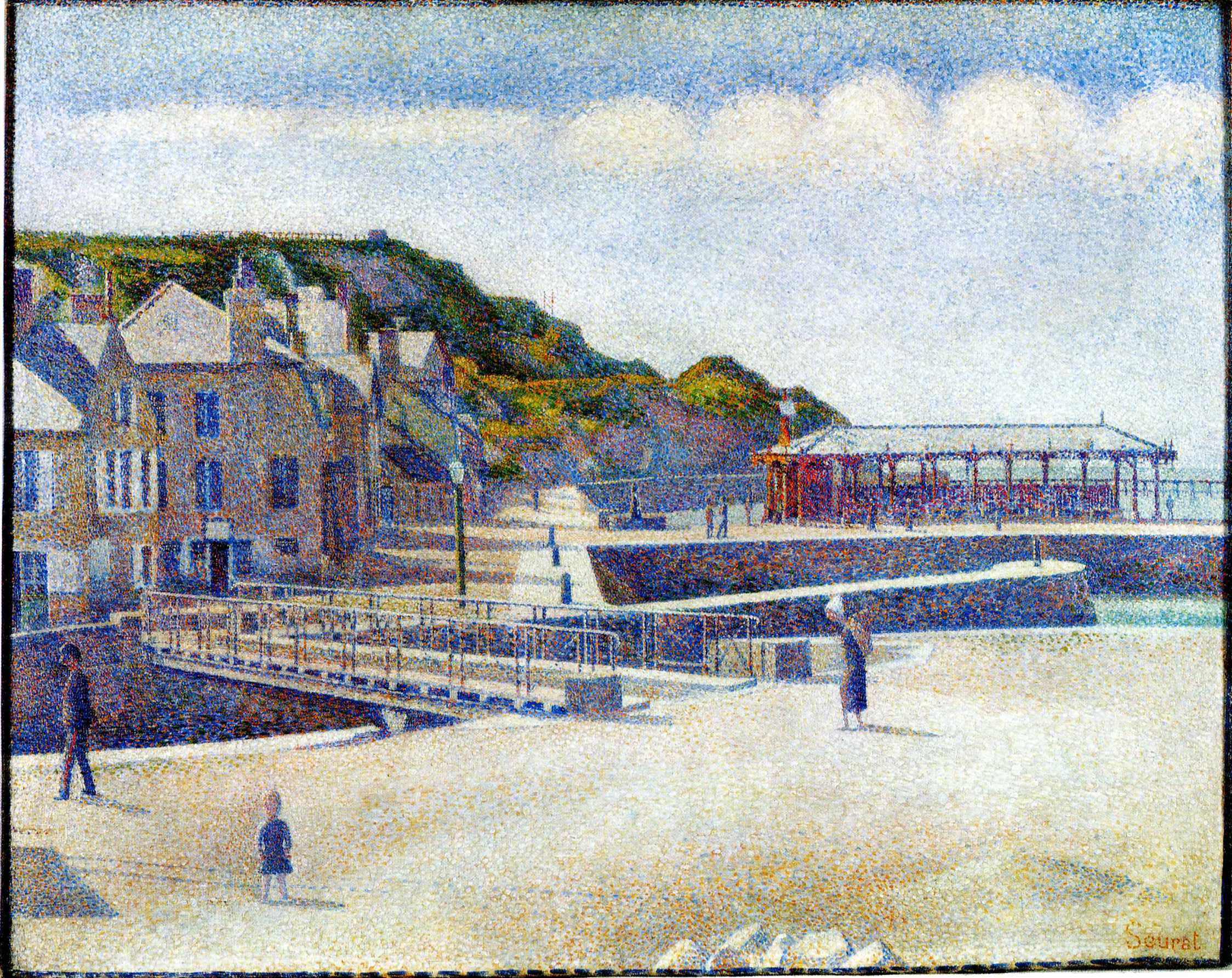 The Harbour and the Quays at Port-en-Bessin - Georges Seurat