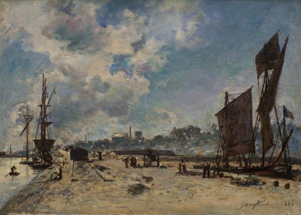 The Harbour in Harfleur - Johan Jongkind