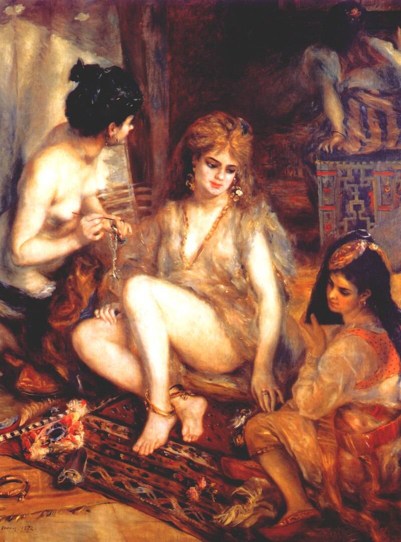 The Harem (Parisian Women Dressed as Algerians) - Pierre-Auguste Renoir