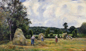 The Harvest at Montfoucault 2 - Camille Pissarro