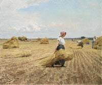 The harvest by Victor Gabriel Gilbert — hand-painted landscape oil painting reproduction on canvas
