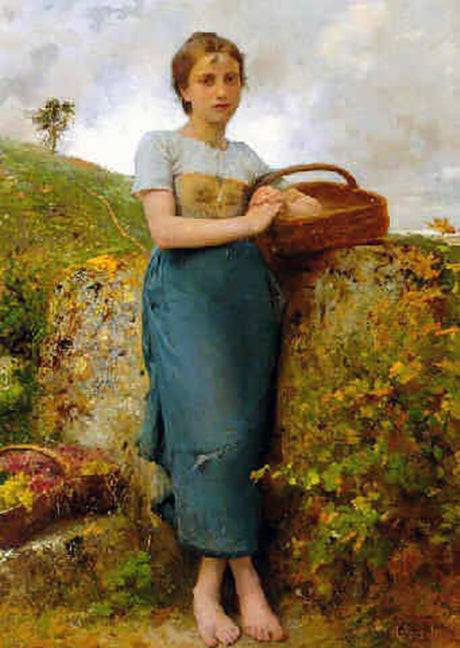 The harvester by Léon Bazile Perrault, hand-painted portrait oil painting reproduction on canvas