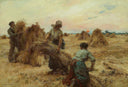 The Harvesters by Léon Augustin Lhermitte — rural oil painting wall art, Realism
