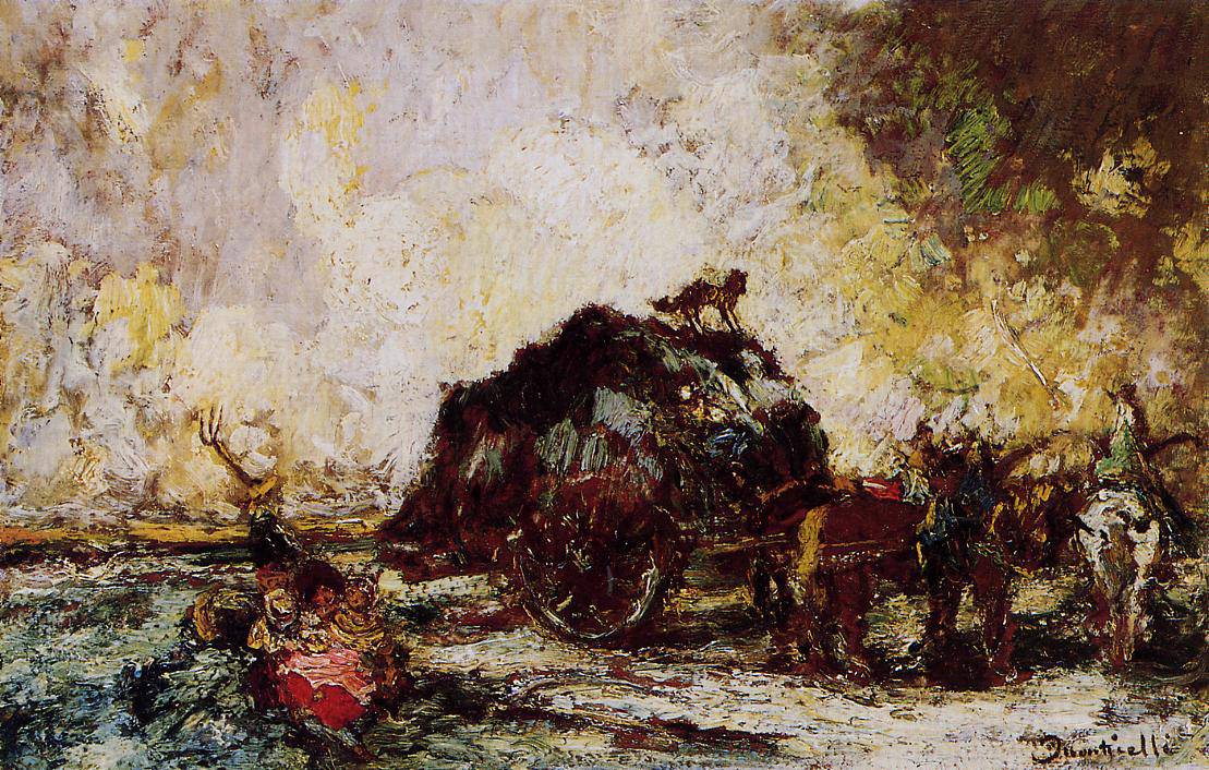 The Hay Card - Adolphe Joseph Thomas Monticelli