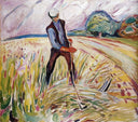 The Haymaker by Edvard Munch — hand-painted landscape oil painting reproduction on canvas