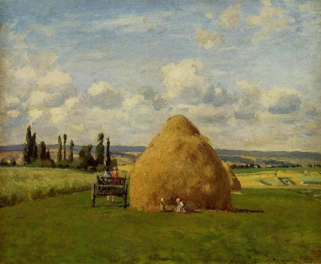 The haystack, Pontoise by Camille Pissarro — hand-painted landscape oil painting reproduction on canvas