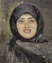 The head of laughting girl by Vasily Surikov — hand-painted portrait oil painting reproduction on canvas