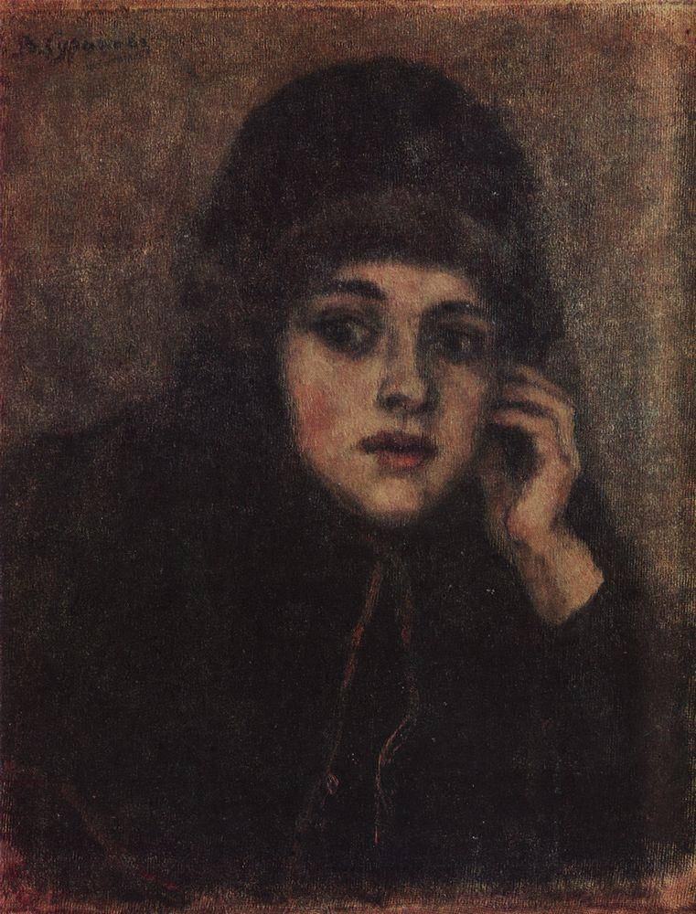 The head of nun - Vasily Surikov