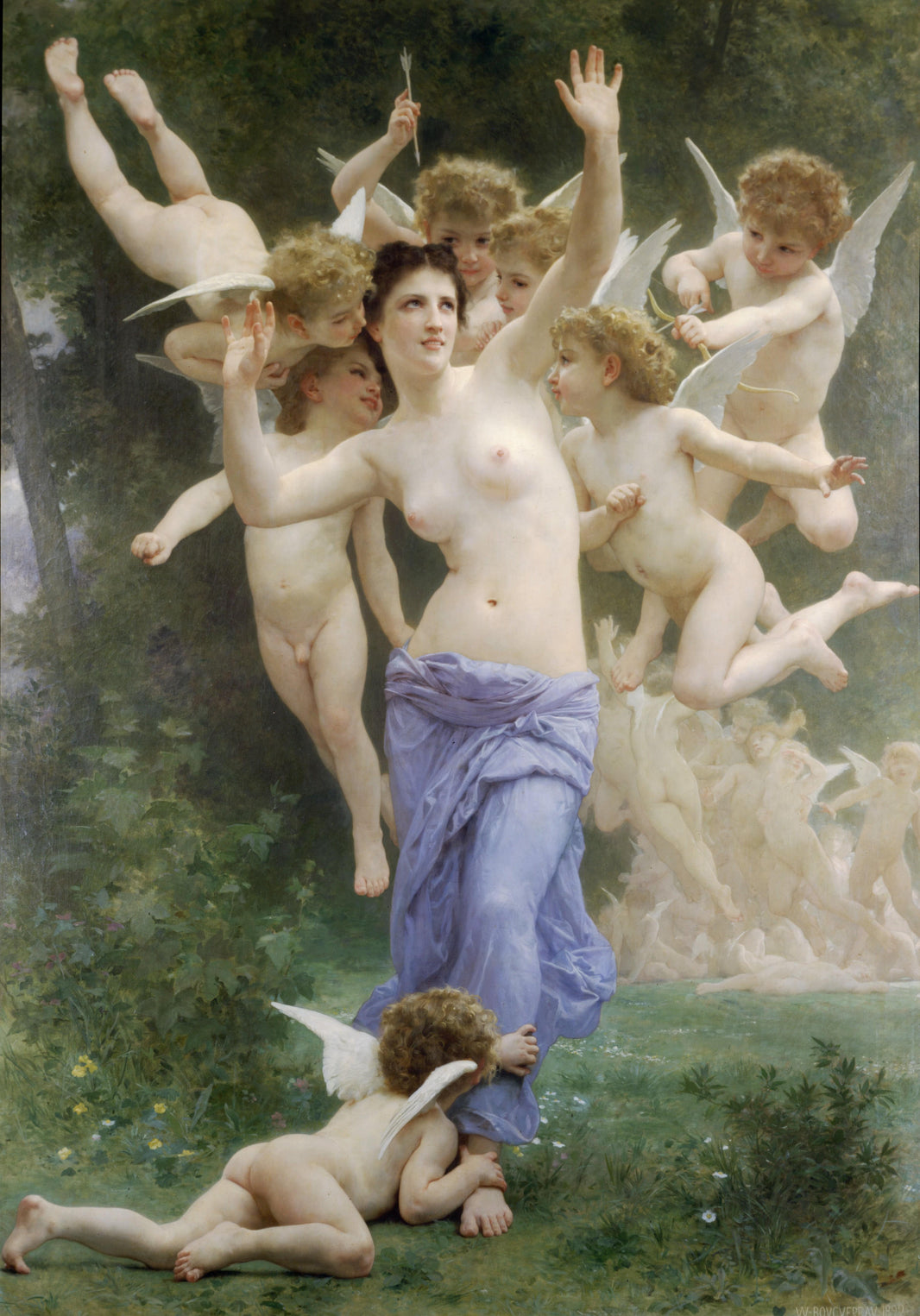 The Heart's Awakening by William-Adolphe Bouguereau — hand-painted cultural oil painting reproduction on canvas