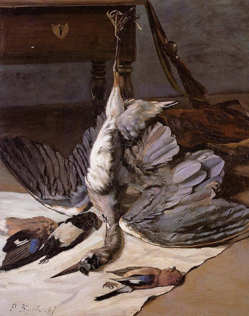 The Heron by Frederic Bazille — hand-painted animal oil painting reproduction on canvas