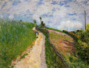 The Hill Path, Ville d Avray by Alfred Sisley — hand-painted architectural oil painting reproduction on canvas