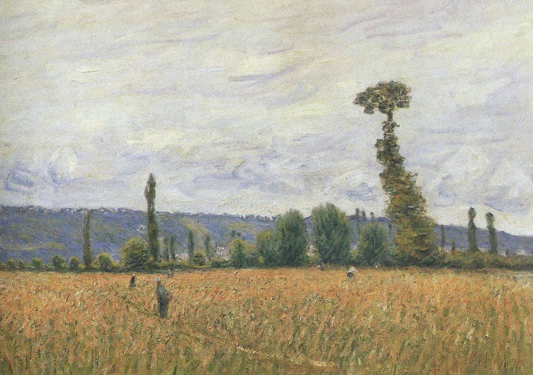The Hills of La Bouille by Alfred Sisley — hand-painted botanical oil painting reproduction on canvas