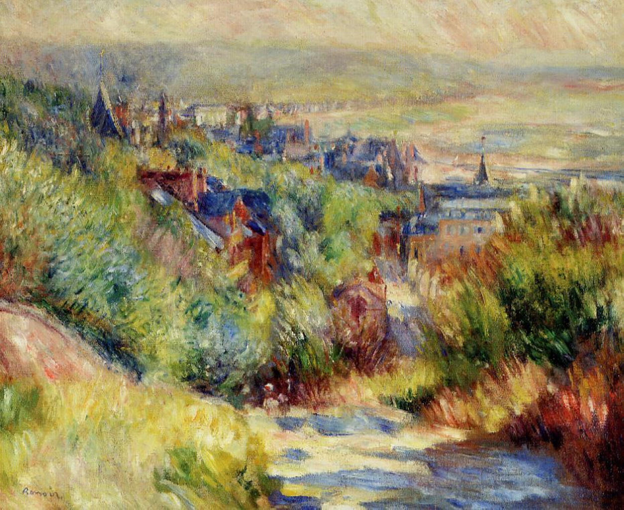 The Hills of Trouville - Pierre-Auguste Renoir